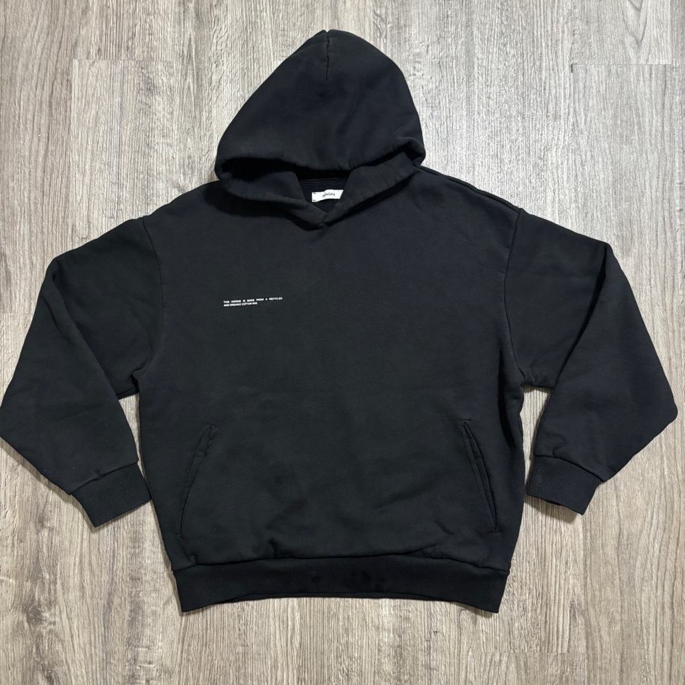 Pangaia Unisex Black Hoodie Size S Organic Cotton Heavyweight Pullover - Picture 3 of 14